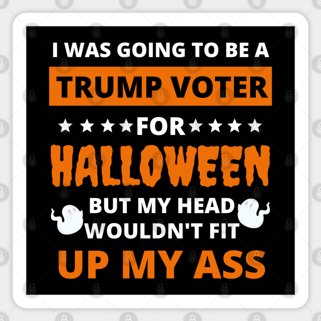 Funny Anti Trump Halloween Design Sticker by PsychoDynamics